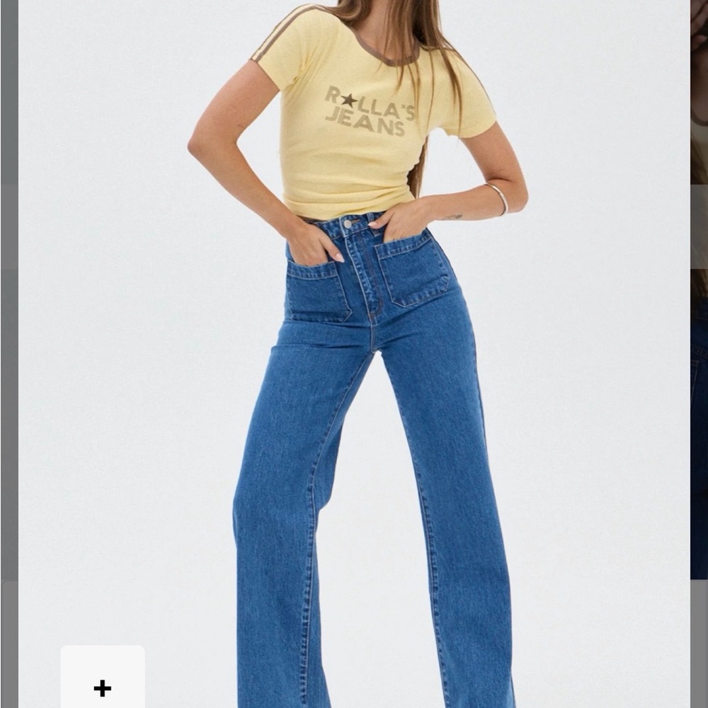 Rolla's Women's Classic Blue Flare Jeans